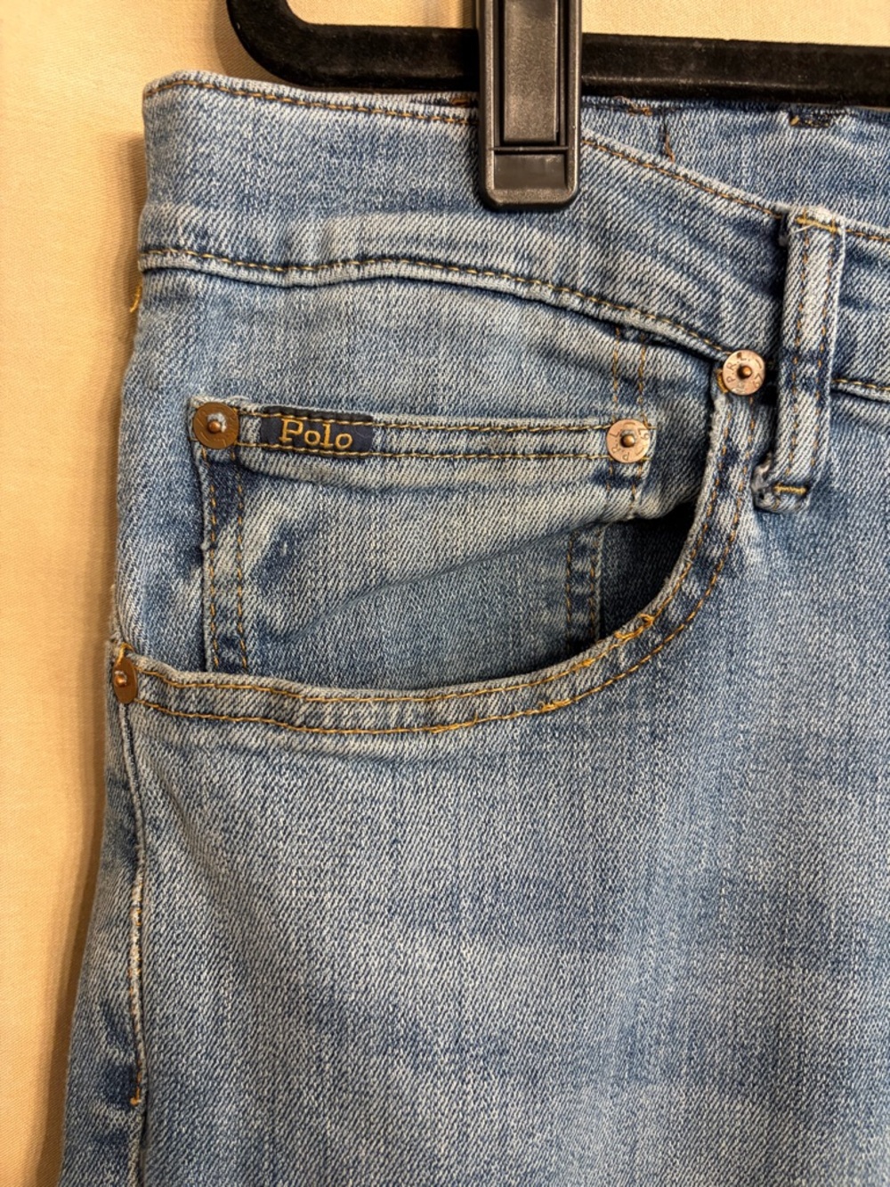 Polo Ralph Lauren Men’s Jeans Light Blue Relaxed Fit 44 x 34 Classic Timeless - Picture 2 of 12